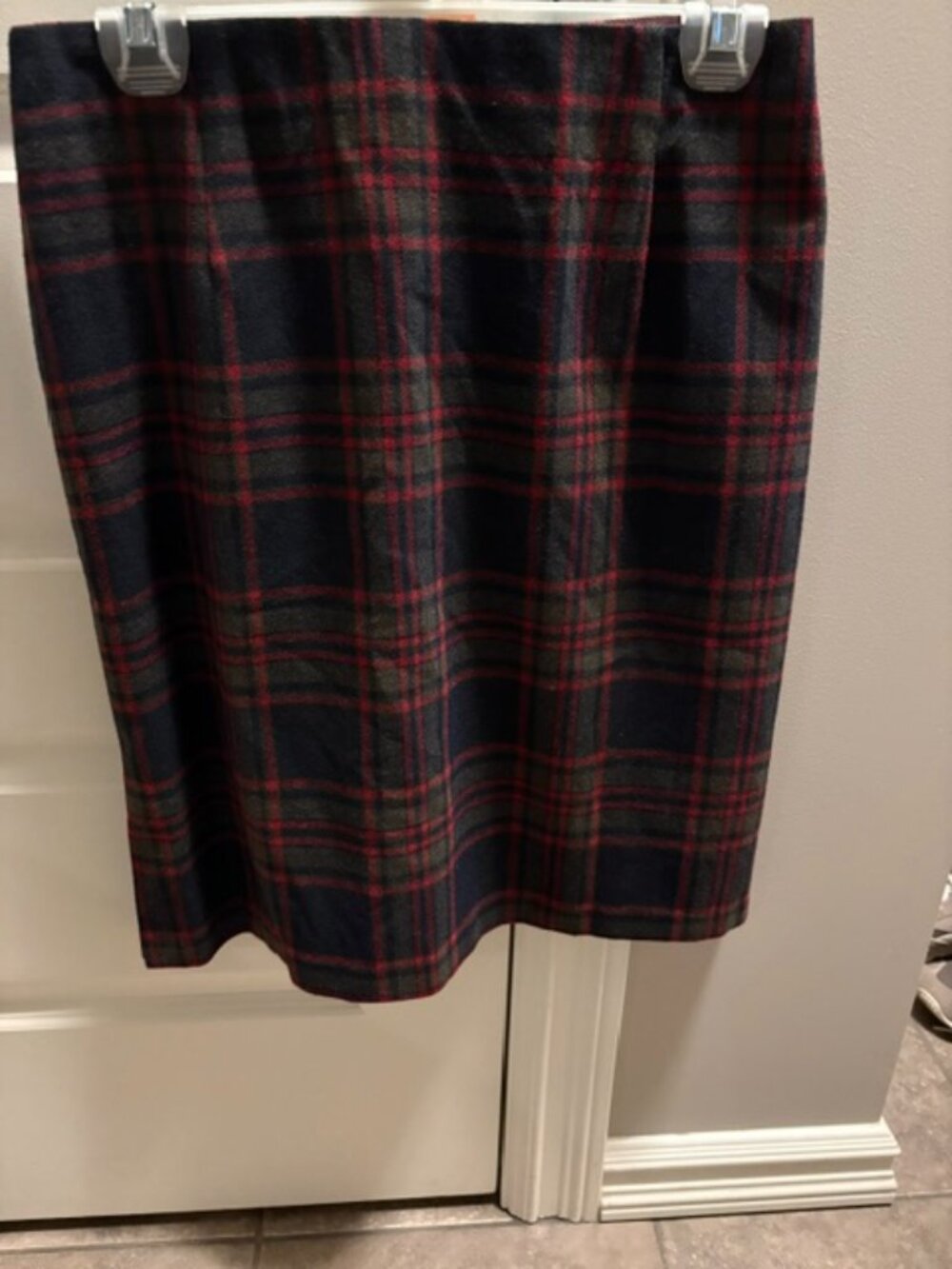 Wool Plaid Skirt